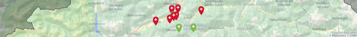 Kartenansicht für Apotheken-Notdienste in der Nähe von Angerberg (Kufstein, Tirol)